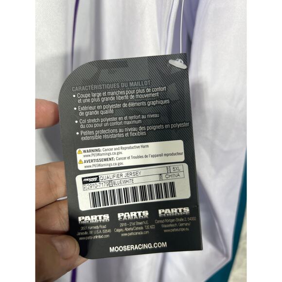 Moose Racing Jersey 5XL NEW Whit Purple Teal Qualifier Motocross FLAW MX Offroad - Picture 4 of 10